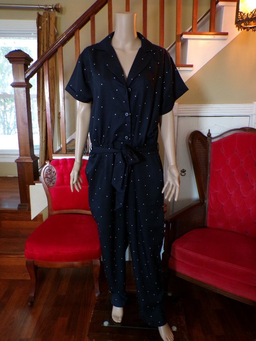 BARBOUR NWT Women's Melita Jumpsuit Navy Blue Size 12